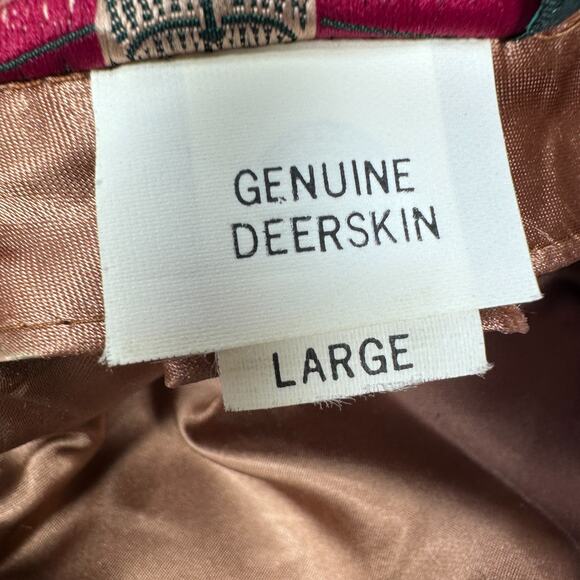 Vintage Orvis Flat Cap Men’s Large Brown 100% Deer Skin Leather Driving Hat - Picture 9 of 11